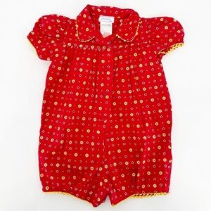 Jacadi Bubble Red Yellow Flowers 18 Months